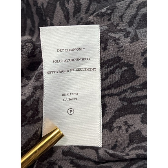 Rails Zana Dress Women’s Large Charcoal Animal Print Mini Smocked - Picture 11 of 14